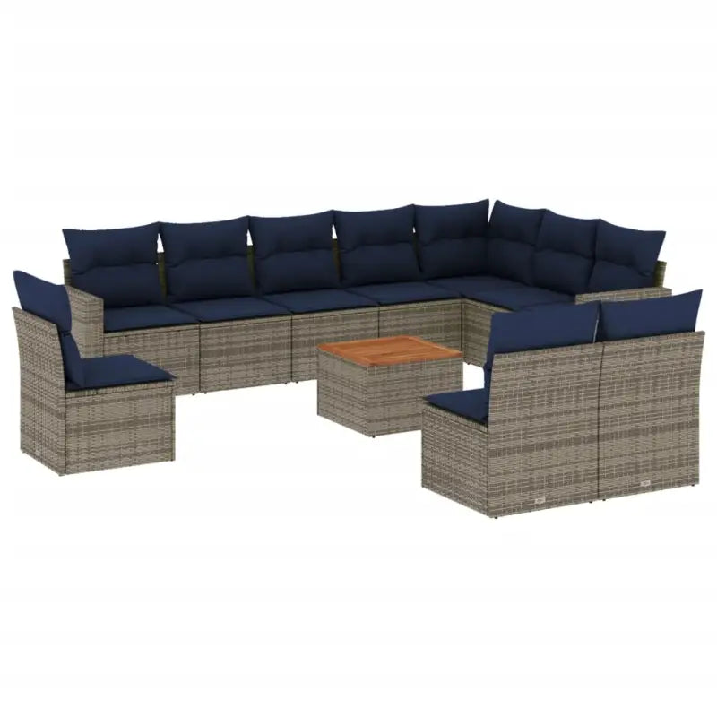 Lounge Tuinset van grijs materiaal met gepoedercoat staal afmetingen - Grijs - Tuinsets