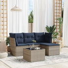 Lounge tuinset van grijs materiaal met waterdichte tas en gepoedercoat staal - Grijs / Met tafel - Tuinsets