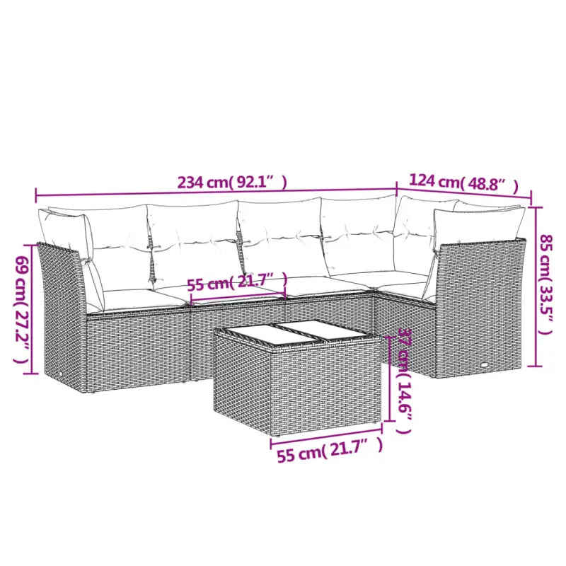 Lounge tuinset van grijs materiaal met waterdichte tas en gepoedercoat staal - Tuinsets