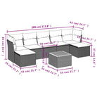 Lounge Tuinset van Grijs Materiaal met Waterdichte Tas en Gepoedercoat Staal - Tuinsets