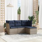 Lounge tuinset van grijs materiaal met waterdichte tas en gepoedercoat staal - Tuinsets