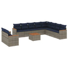 Lounge tuinset van grijs materiaal met waterdichte tas en gepoedercoat staal - Tuinsets