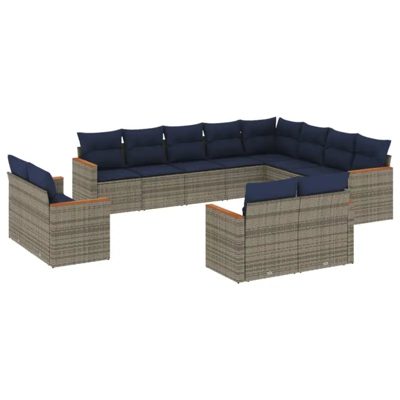 Lounge Tuinset van Grijs Materiaal met Waterdichte Tas en Gepoedercoat Staal - Tuinsets