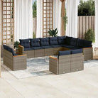 Lounge Tuinset van Grijs Materiaal met Waterdichte Tas en Gepoedercoat Staal - Tuinsets