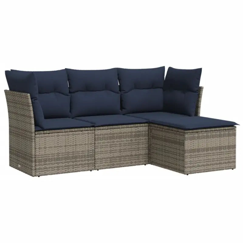 Lounge tuinset van grijs materiaal met waterdichte tas en gepoedercoat staal - Tuinsets