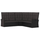 Lounge tuinset van massief acaciahout en zwart gepoedercoat staal - Tuinsets