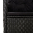 Lounge tuinset van massief acaciahout en zwart gepoedercoat staal - Tuinsets