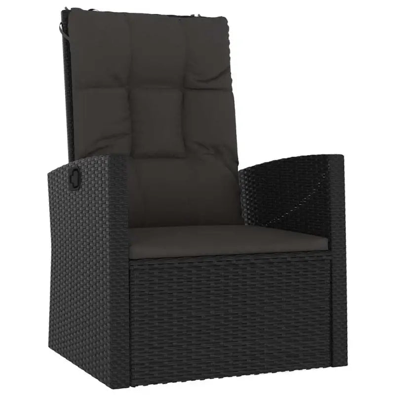 Lounge tuinset van massief acaciahout en zwart gepoedercoat staal - Tuinsets