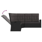 Lounge tuinset van massief acaciahout en zwart gepoedercoat staal - Tuinsets