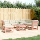 Lounge tuinset van massief grenenhout met wasbruin afmetingen - Natuurlijk douglashout - Tuinsets