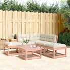 Lounge Tuinset van massief grenenhout met wit materiaal - Natuurlijk douglashout / Ja - Tuinsets
