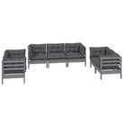 Lounge tuinset van massief grenenhout voor comfortabel buiten zitten - Tuinsets