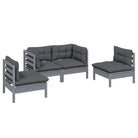 Lounge tuinset van massief grenenhout voor ontspanning en gezelligheid - Tuinsets