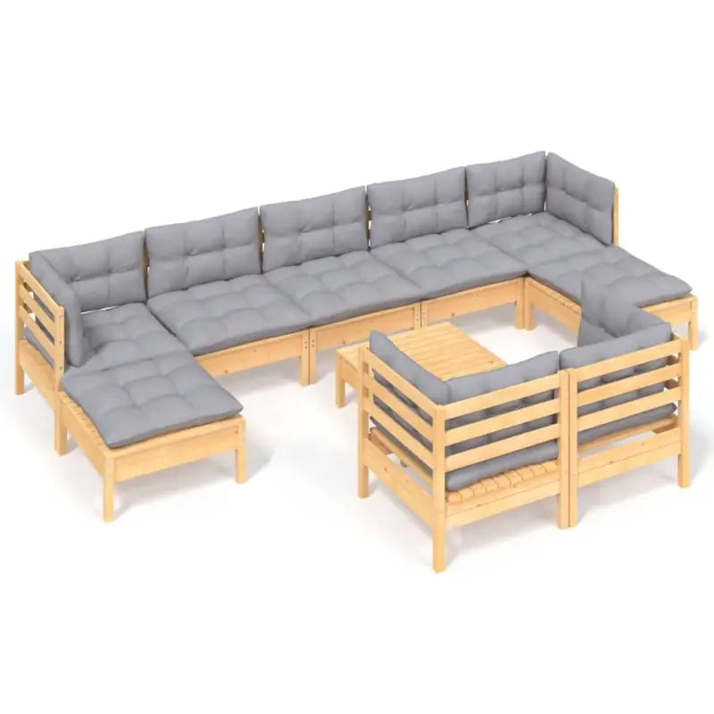 Lounge tuinset van massief grenenhout voor ontspanning en gezelligheid - Tuinsets