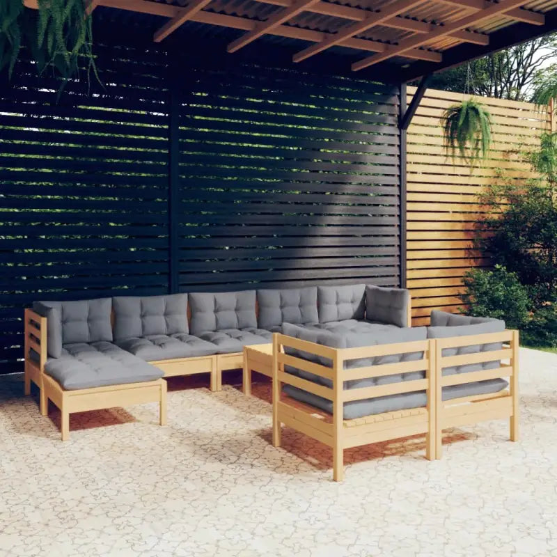 Lounge tuinset van massief grenenhout voor ontspanning en gezelligheid - Tuinsets