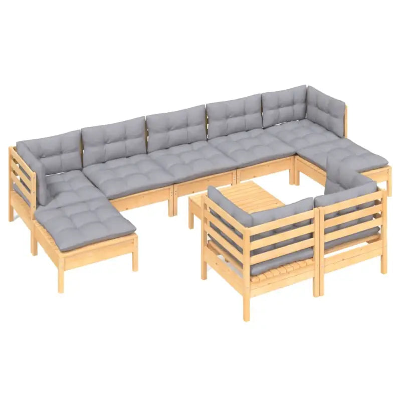 Lounge tuinset van massief grenenhout voor ontspanning en gezelligheid - Tuinsets