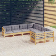 Lounge tuinset van massief grenenhout voor ontspanning en gezelligheid - Tuinsets