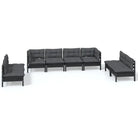 Lounge tuinset van massief grenenhout voor ontspanning en gezellige momenten - Tuinsets