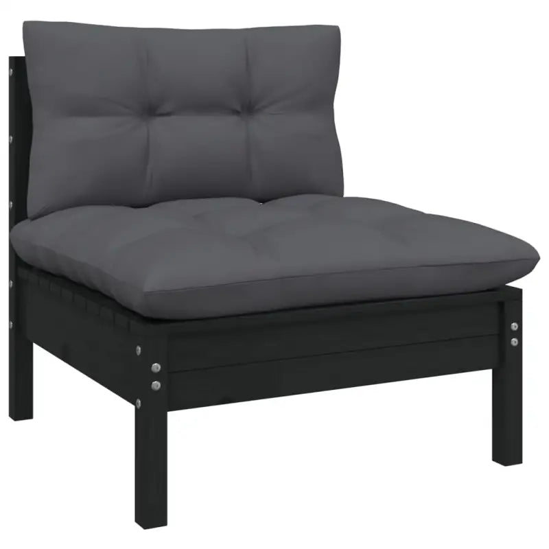 Lounge tuinset van massief grenenhout voor ontspanning en samenzijn - Zwart - Tuinsets