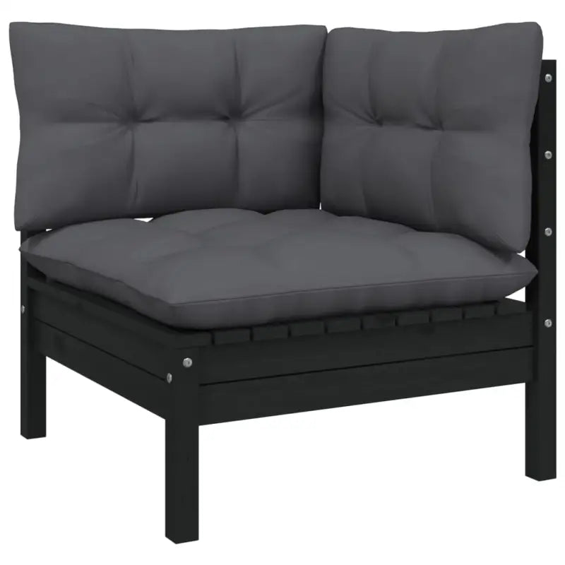 Lounge tuinset van massief grenenhout voor ontspanning en samenzijn - Zwart - Tuinsets