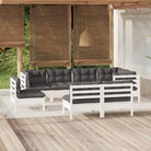 Lounge tuinset van massief grenenhout voor ontspanning en samenzijn - Wit - Tuinsets
