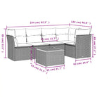Lounge Tuinset van Poly Rattan en Gepoedercoat Staal voor Buitenplezier - Tuinsets