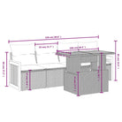 Lounge tuinset van poly rattan en gepoedercoat staal in beige materiaal - Tuinsets