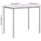 Lounge tuinset van poly rattan en gepoedercoat staal met afmetingen - Tuinsets