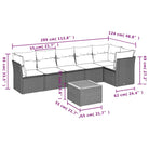 Lounge tuinset van poly rattan en gepoedercoat staal met gunstige afmetingen - Tuinsets