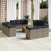 Lounge Tuinset van Poly Rattan en Gepoedercoat Staal voor Buiten - Tuinsets