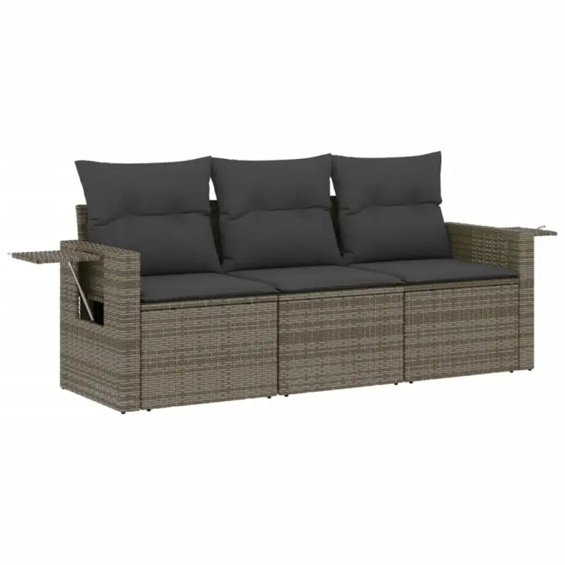 Lounge tuinset van poly rattan met comfortabele zitervaring en gepoedercoat staal - Tuinsets