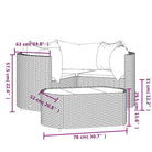 Lounge Tuinset van Poly Rattan met Eenvoudig Schoon en Geharde Glas - Tuinsets