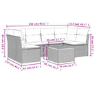 Lounge tuinset van poly rattan met gepoedercoat staal en ruime afmetingen - Tuinsets