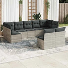 Lounge Tuinset van Poly Rattan Met Waterdichte Tas en Gepoedercoat Staal - Lichtgrijs / Zonder tafel - Tuinsets