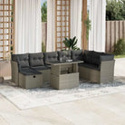 Lounge tuinset van zwart gepoedercoat staal met comfortabele afmetingen - Lichtgrijs / zonder opbergruimte - Tuinsets