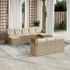 Lounge Tuinset van Zwart Gepoedercoat Staal met Comfortabele Afmetingen - Beige / Met tafel - Tuinsets