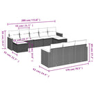 Lounge Tuinset van Zwart Gepoedercoat Staal met Comfortabele Afmetingen - Tuinsets