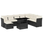 Lounge tuinset van zwart gepoedercoat staal met comfortabele afmetingen - Tuinsets