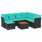 Lounge tuinset van zwart gepoedercoat staal met ideale afmetingen - Tuinsets