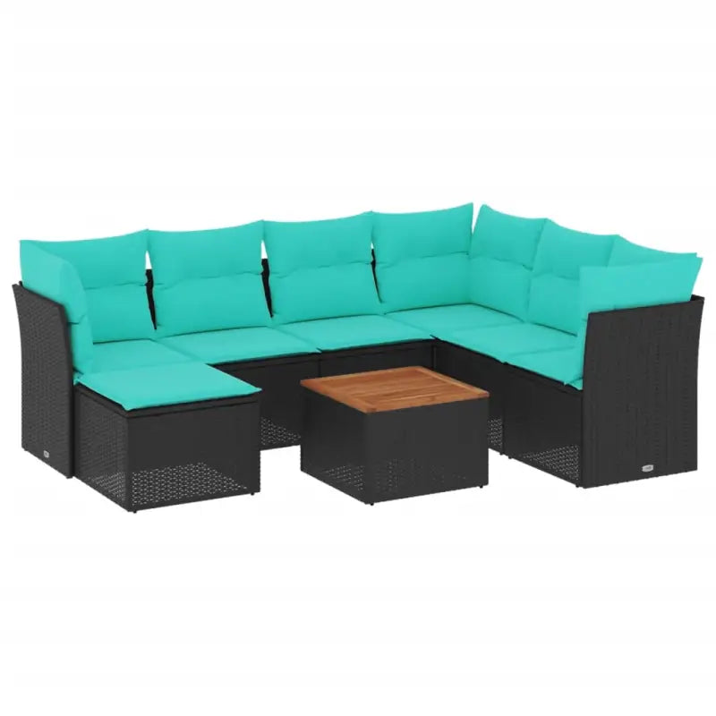 Lounge tuinset van zwart gepoedercoat staal met ideale afmetingen - Tuinsets