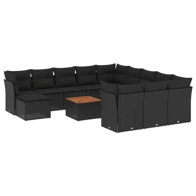 Lounge Tuinset van Zwart Gepoedercoat Staal met Perfecte Afmetingen - Tuinsets