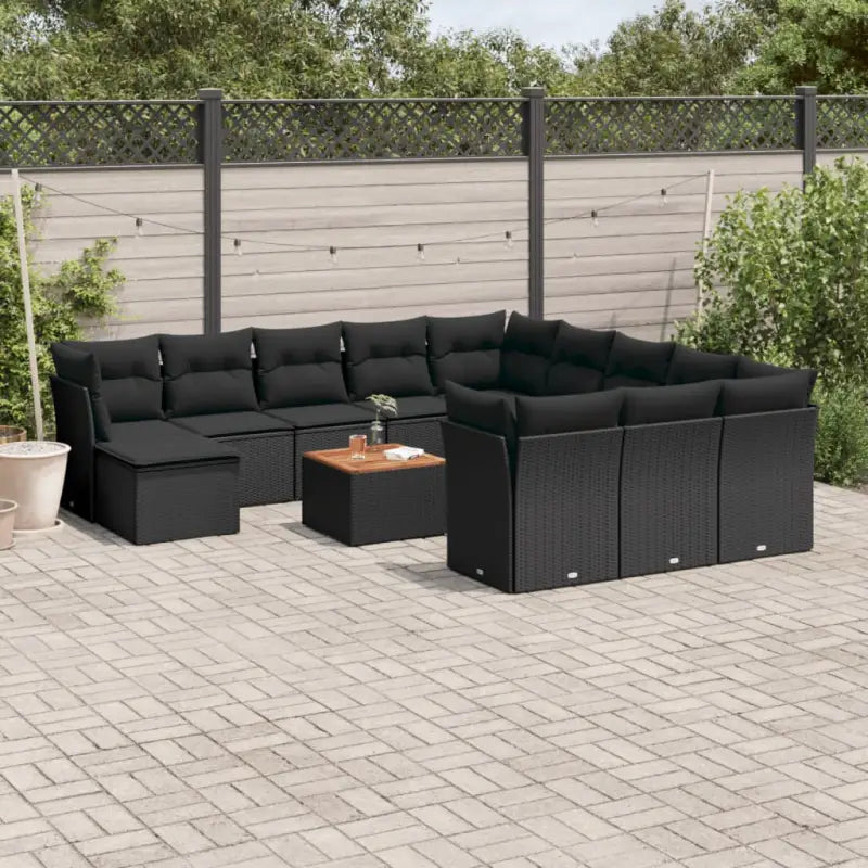 Lounge Tuinset van Zwart Gepoedercoat Staal met Perfecte Afmetingen - Zwart - Tuinsets