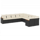 Lounge Tuinset van Zwart Gepoedercoat Staal met Waterdichte Tas - Tuinsets