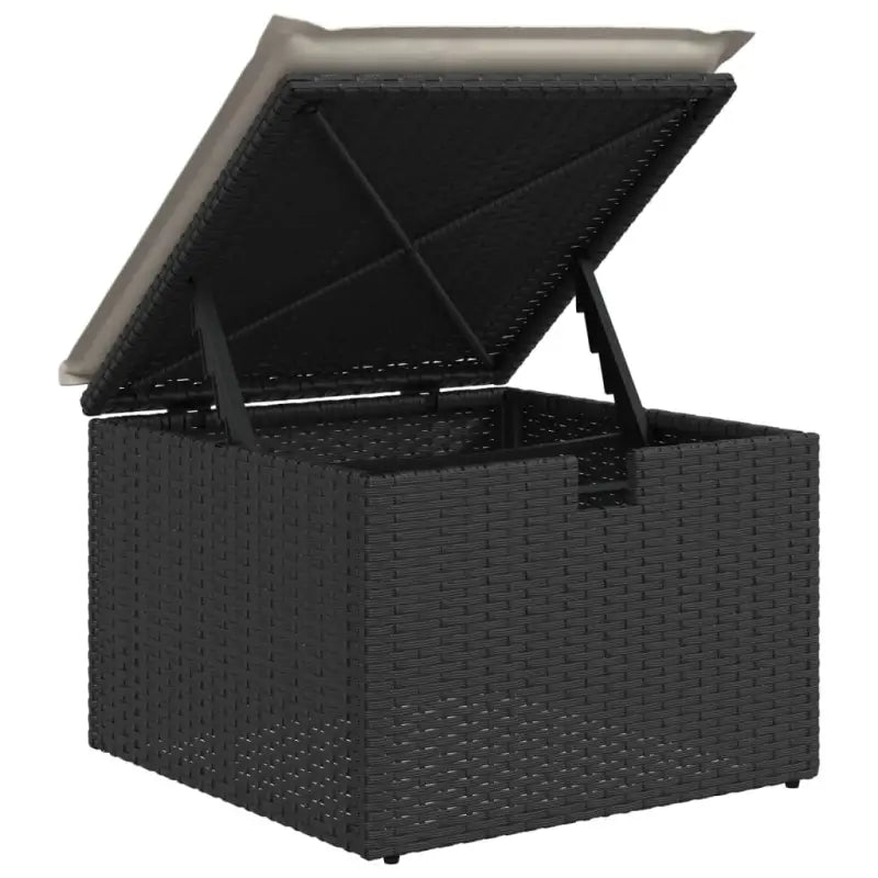 Lounge Tuinset van Zwart Gepoedercoat Staal voor Terras en Tuin - Tuinsets