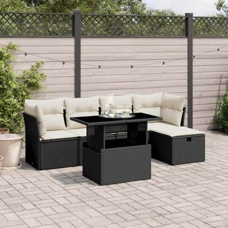 Lounge Tuinset van Zwart Gepoedercoat Staal voor Terras en Tuin - Tuinsets