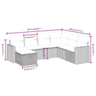 Lounge tuinset van zwart gepoedercoated staal met perfecte afmetingen - Tuinsets