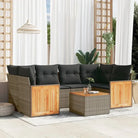 Lounge tuinset van zwart materiaal en gepoedercoat staal voor buiten - Grijs - Tuinsets