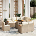 Lounge tuinset van zwart materiaal en gepoedercoat staal voor buiten - beige en crèmekleurig / zonder opbergruimte