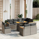 Lounge tuinset van zwart materiaal en gepoedercoat staal voor buiten - Grijs / zonder opbergruimte - Tuinsets