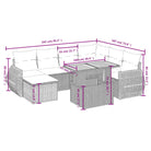 Lounge tuinset van zwart materiaal en gepoedercoated staal met ideale afmetingen - Tuinsets